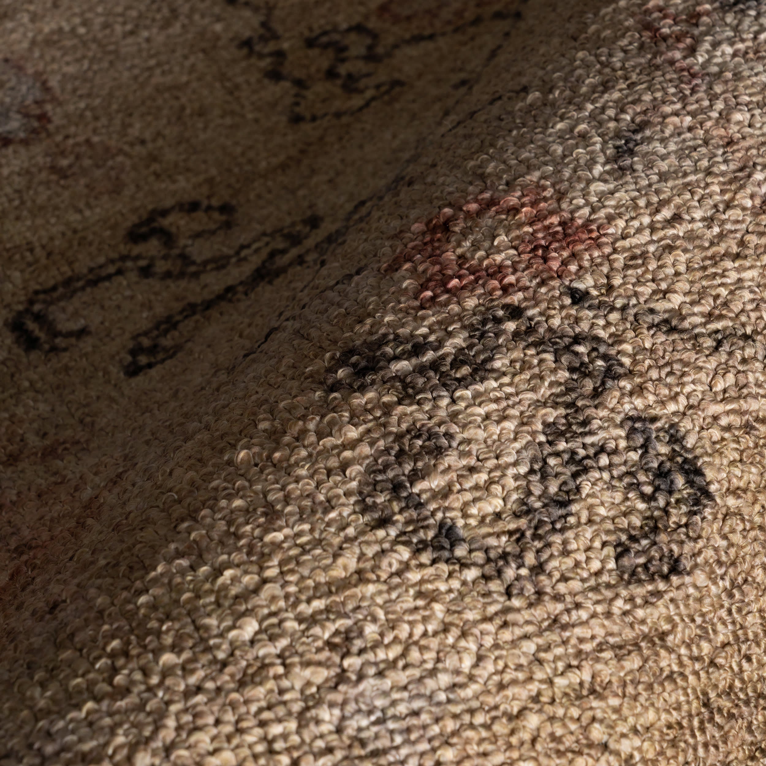 Ilysera Traditional Bordered Washable Rug | Beige