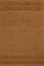 Cotina Modern Bordered Handmade Wool Rug | Amber