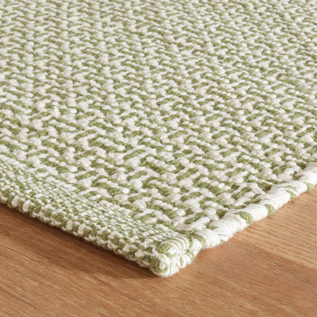 Miss Muffet Handwoven Cotton Rug | Olive