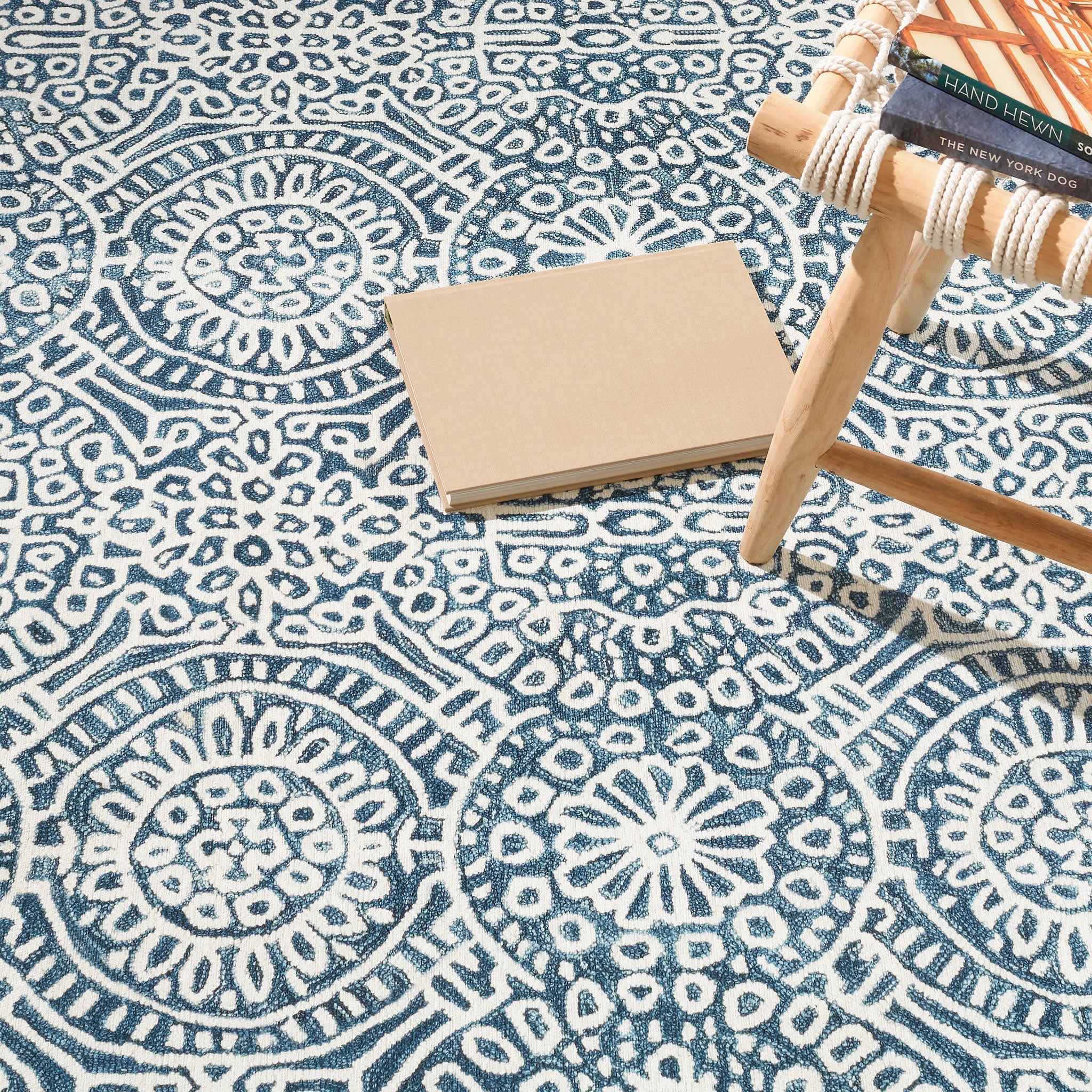 Temple Machine Washable Rug | Ink