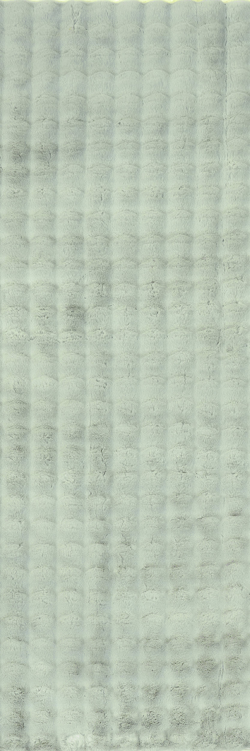 Ivana Checkered Plush Cloud Washable Rug | Mint Green Secondary image