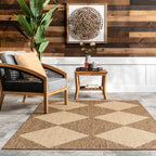 Meyari Indoor/Outdoor Checkered Rug | Brown