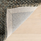 Thale Textured Handmade Jute Rug | Green