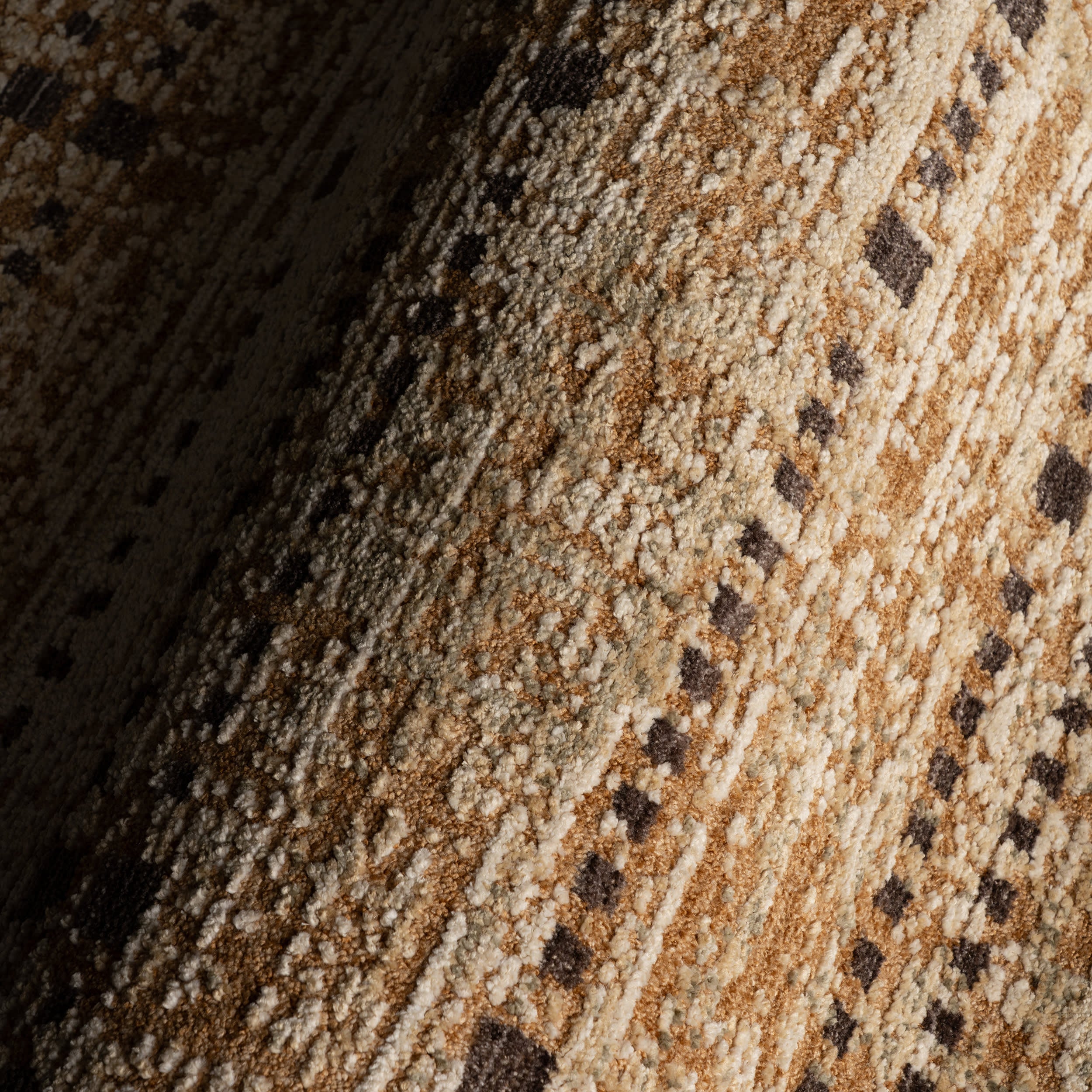 Tracewire Bohemian Striped Rug | Tan
