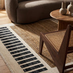 Anette Block Striped Rug | Beige