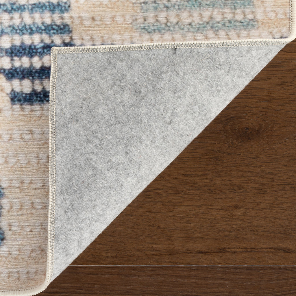 Orzalla Southwestern Diamond Washable Rug | Blue
