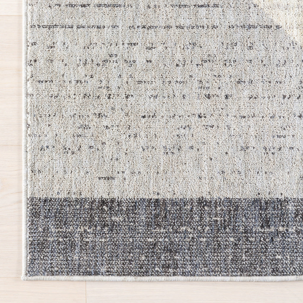 Karter Striped Trapezoid Rug | Light Grey