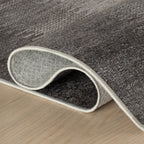 Ronan Ikat Machine Washable Rug | Charcoal