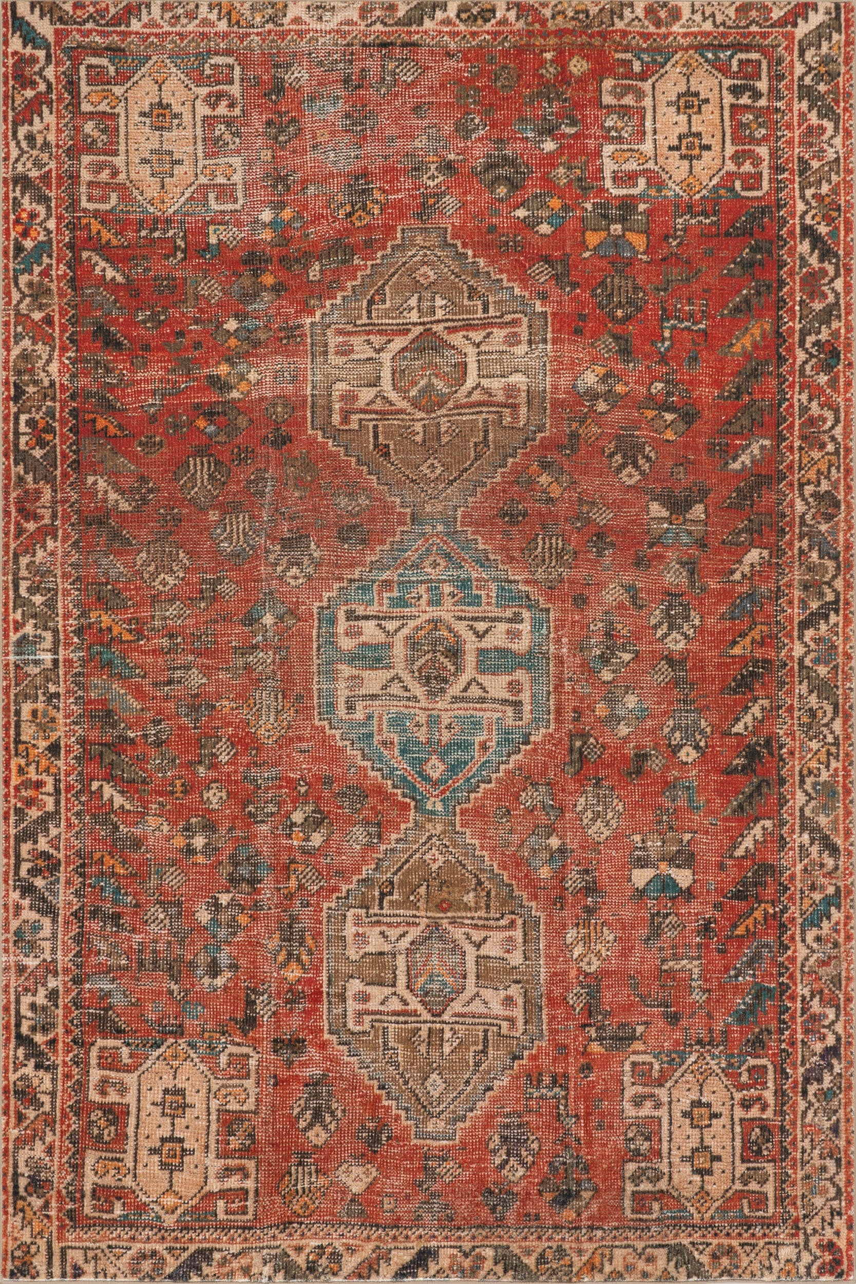 Madel Medallion Washable Rug | Red Image principale du produit