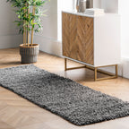 Plush Solid Shaggy Rug | Grey
