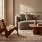 Ankhe Traditional Bordered Rug | Beige