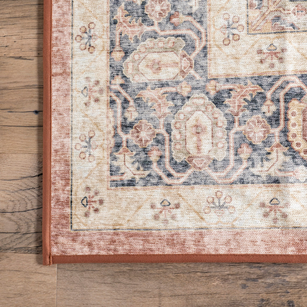 Astreza Washable Distressed Rug | Peach