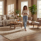 Maela Hand Tuffted Wool Rug | Beige
