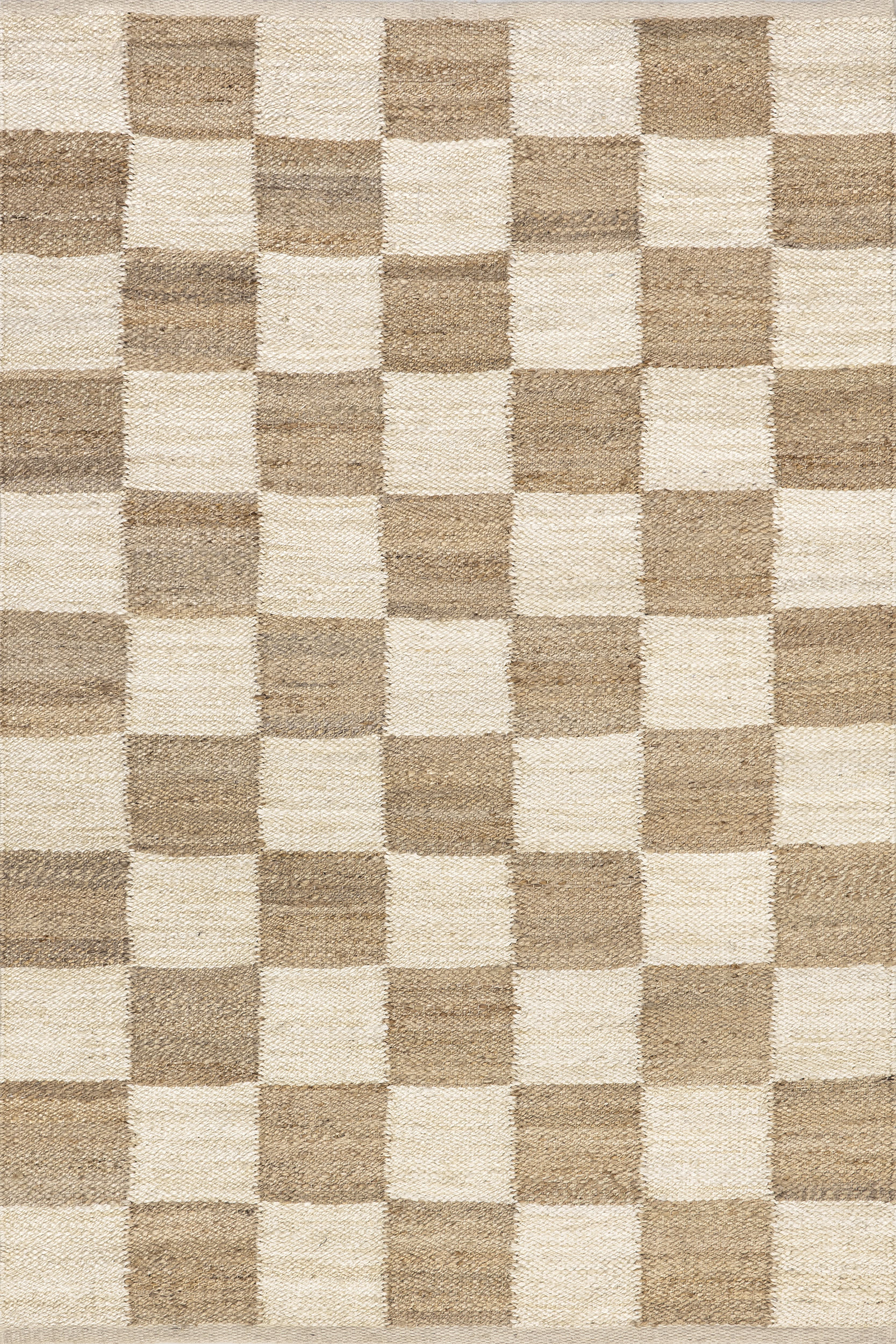 Cassia Classic Checkered Rug | Ivory Main image