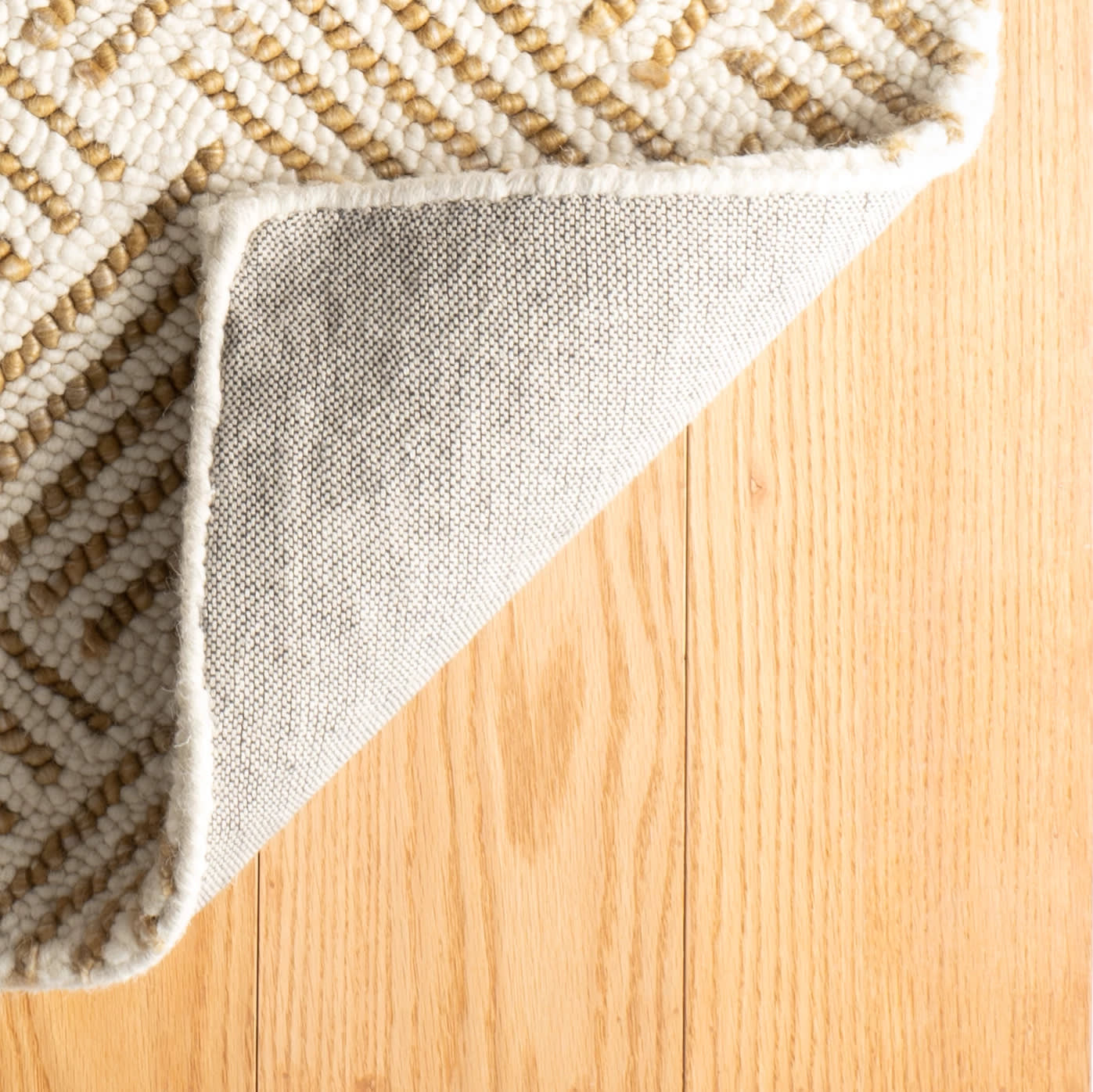 Layers Hand Hooked Wool Rug | Ochre