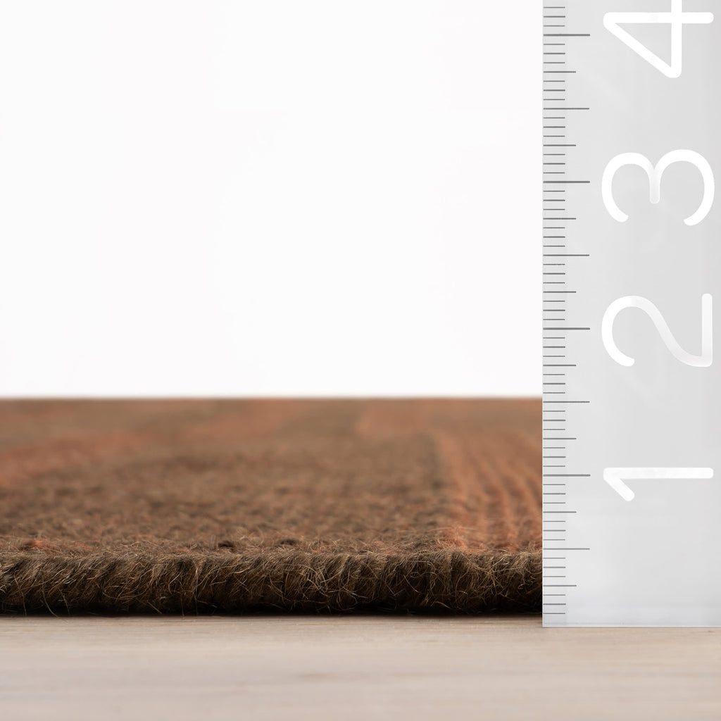 Oriya Wool Modern Transitional Rug | Rust