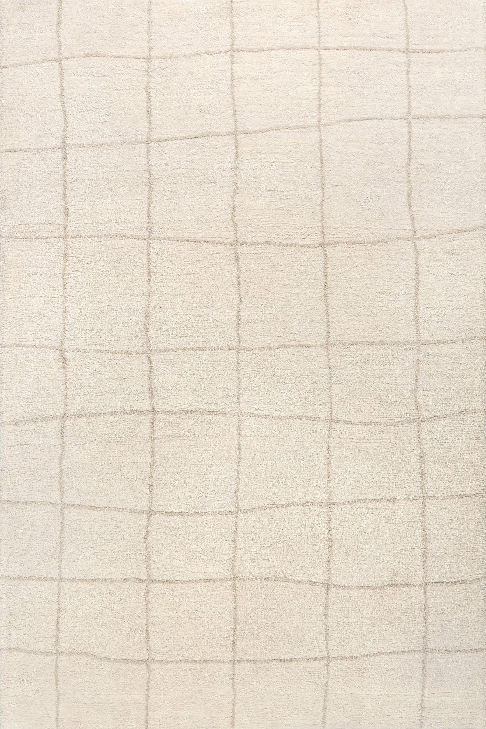 Cove Checked Wool Rug | Ivory Main image