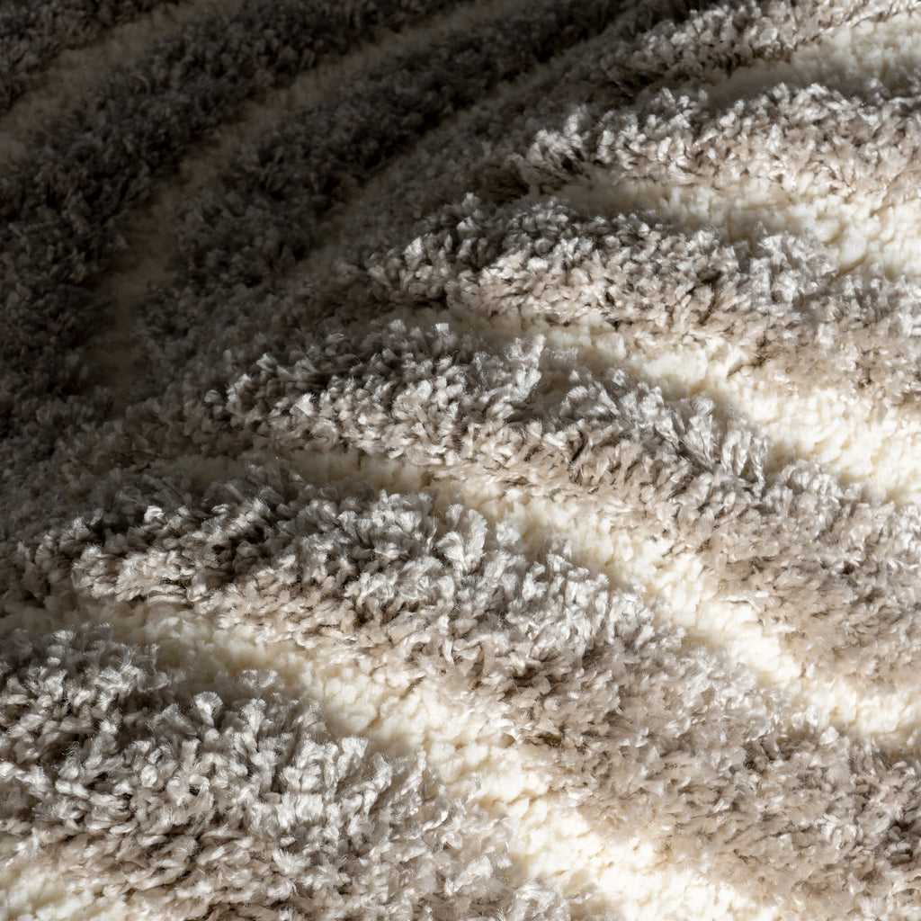 Charlee Textured Arcs Rug | Beige