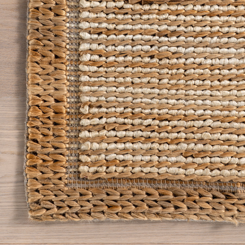 Ilse Bordered Hand Braided Jute Rug | Ivory