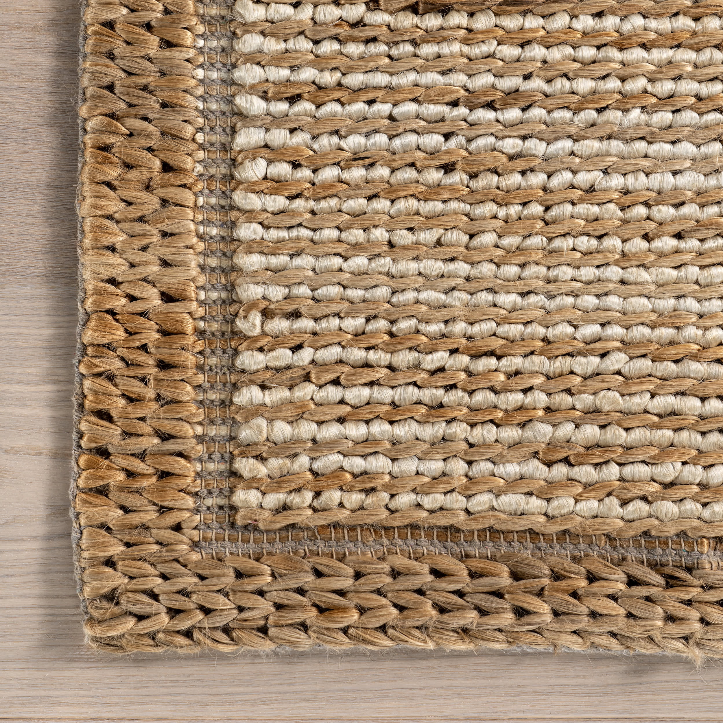 Ilse Bordered Hand Braided Jute Rug | Ivory