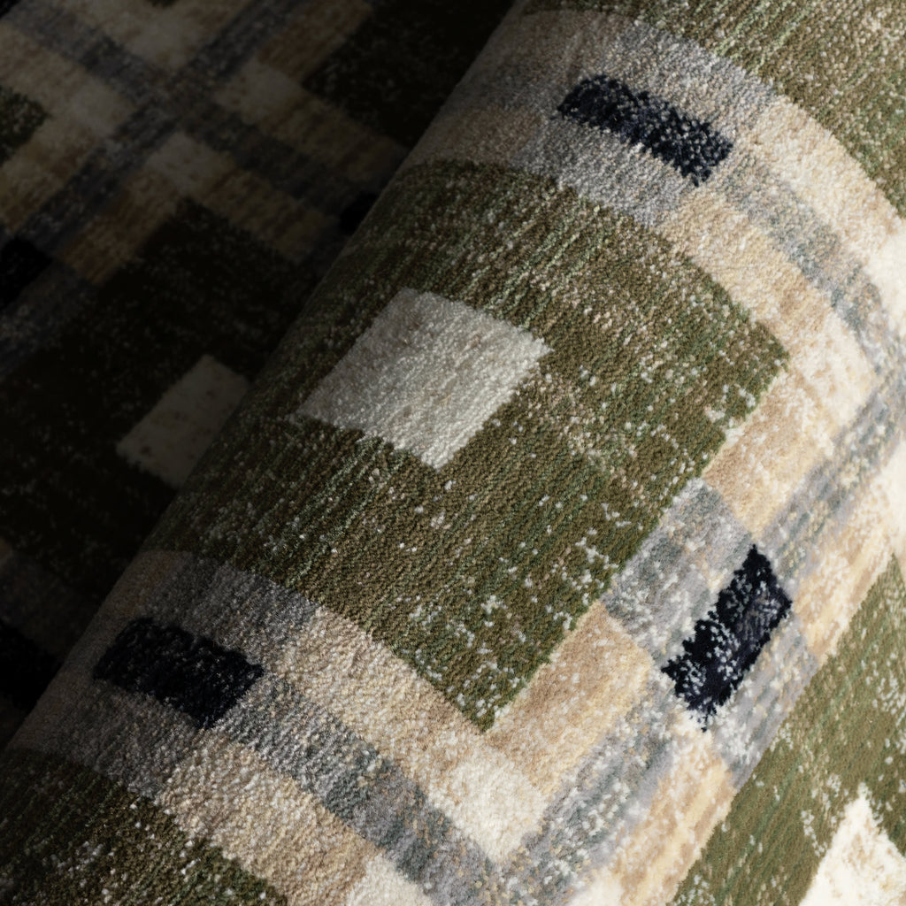 Sorelle Modern Plaid Rug | Green
