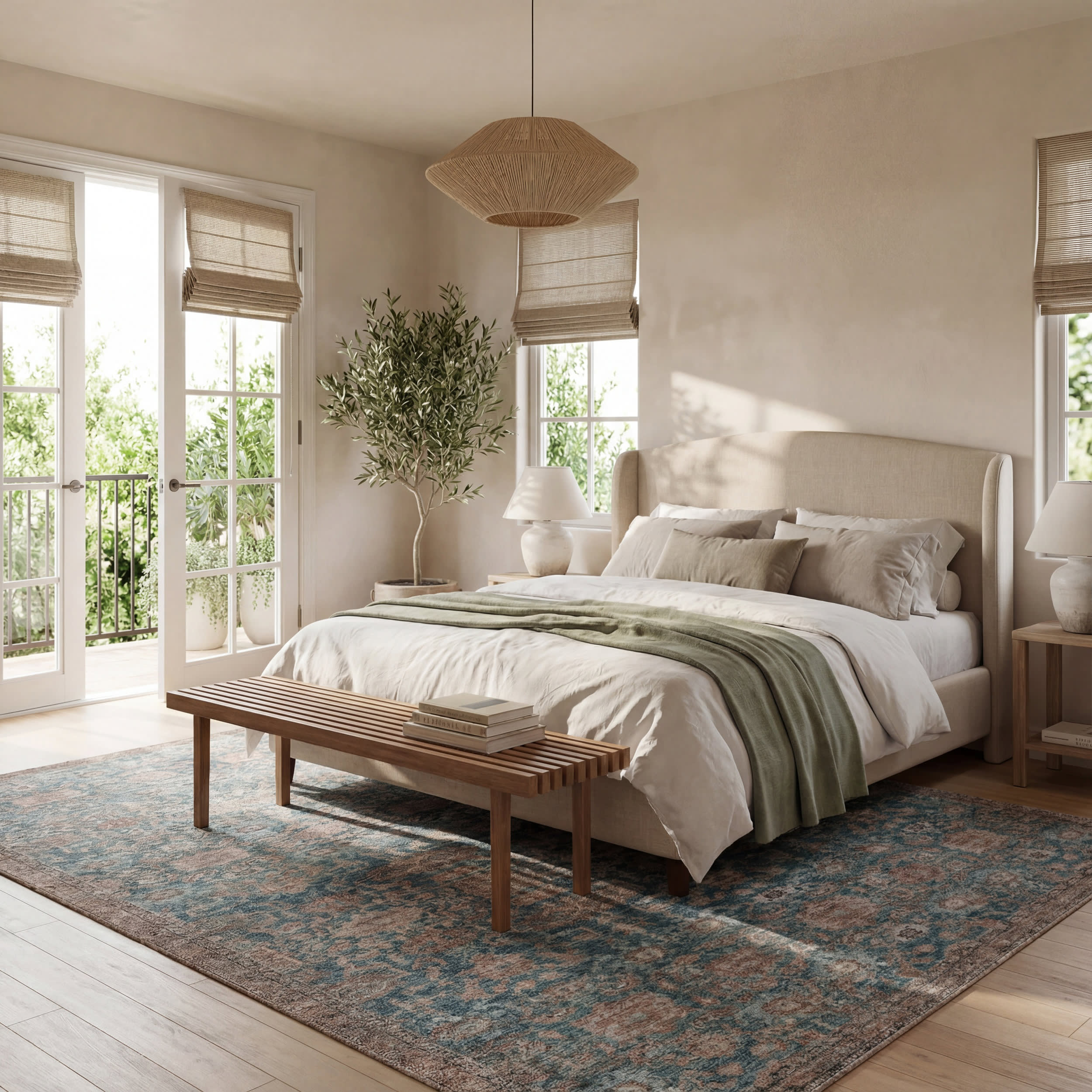 Ethellie Vintage & Distressed Washable Rug | Blue