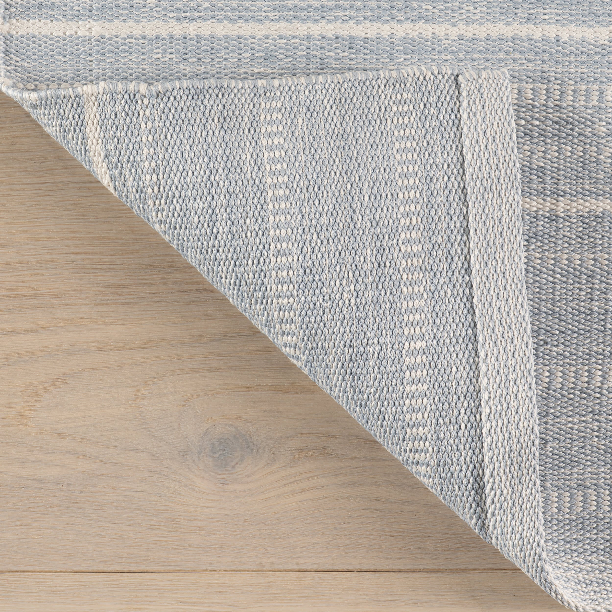 Skipper Stripe Handwoven Indoor/Outdoor Rug | Swedish Blue
