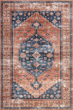 Daisy Spill Proof Washable Persian Rug | Brick