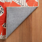 Japanese Poppy Machine Washable Rug | Multi