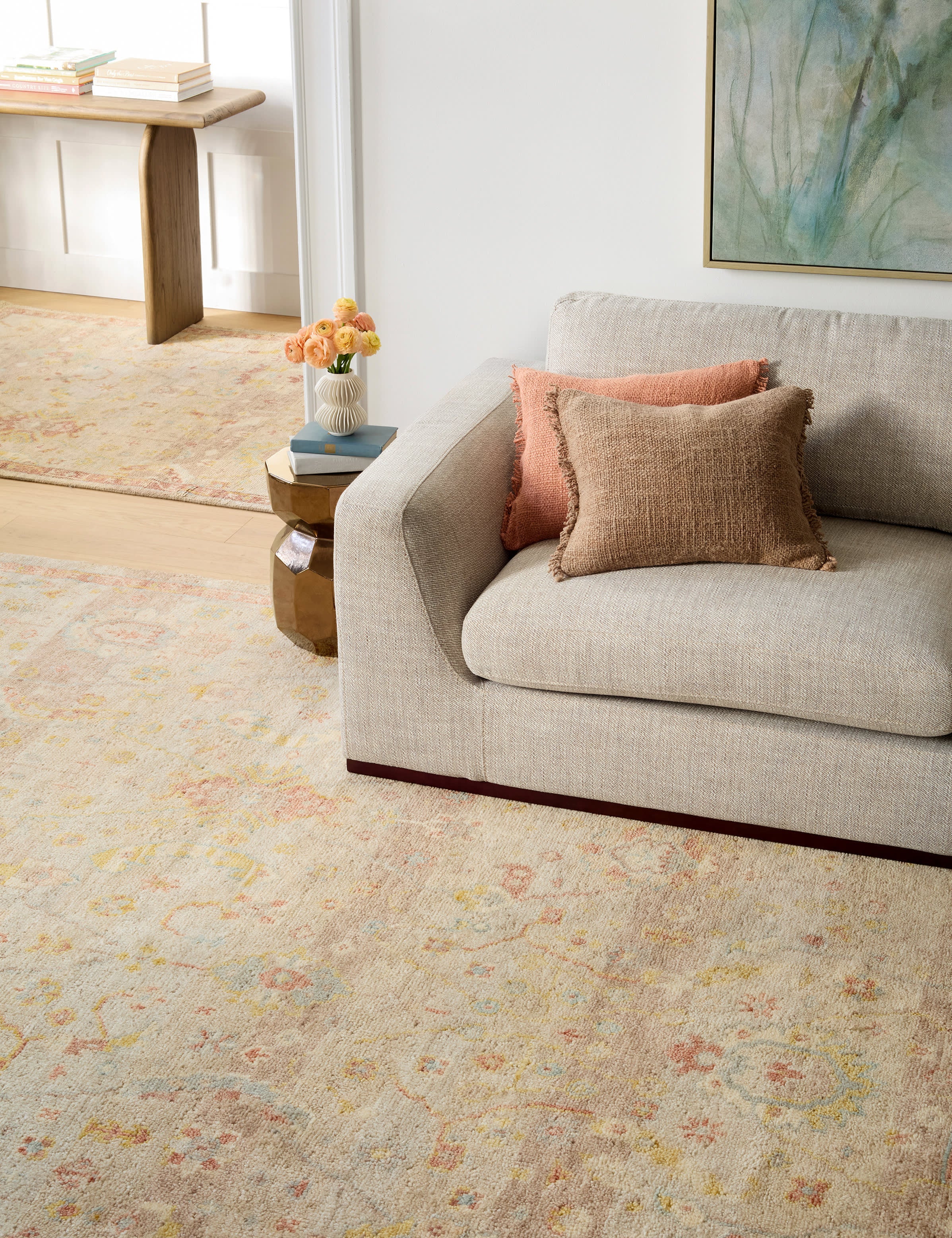 Nora Hand Knotted Wool Rug | Natural Image secondaire du produit