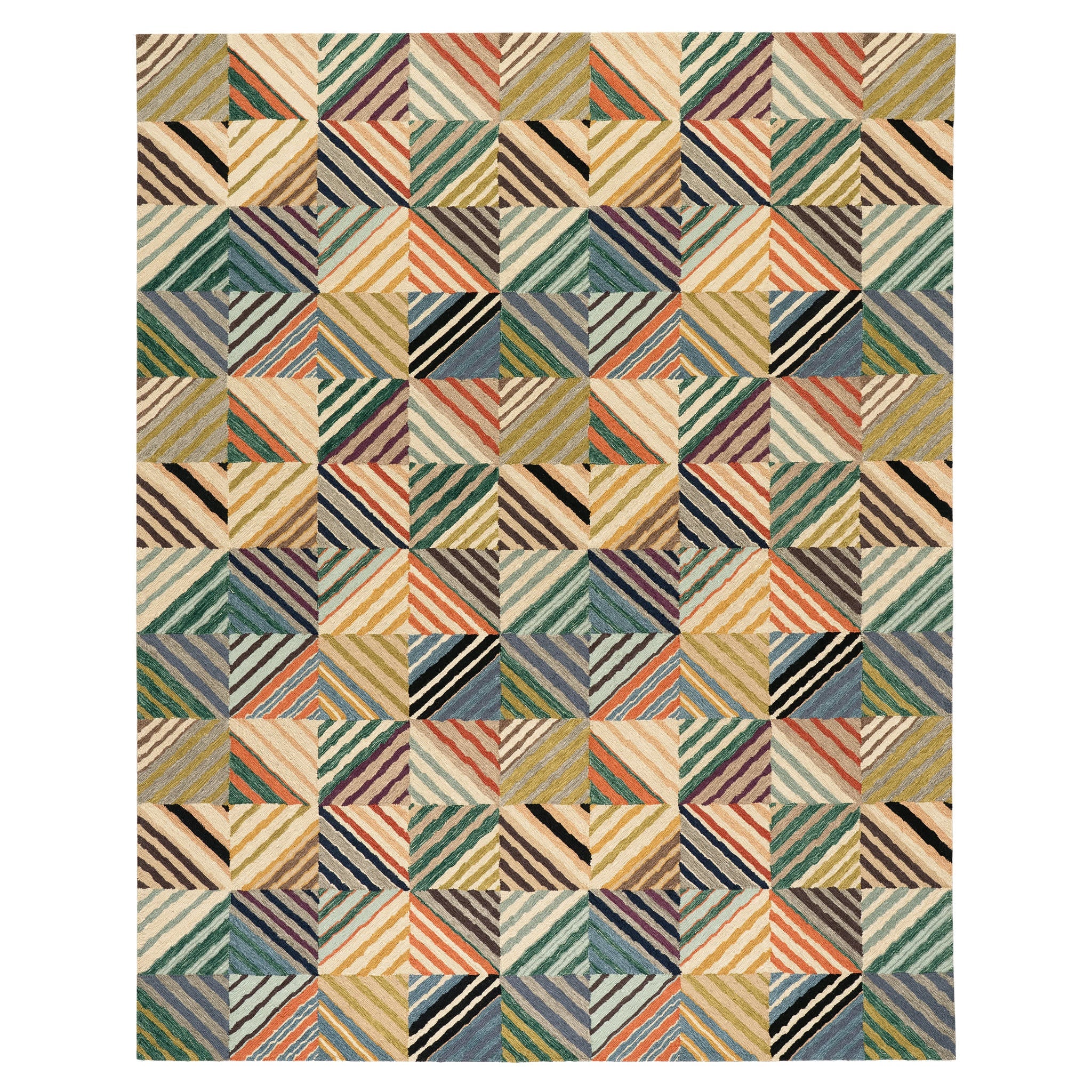 Potter Hand Micro Hooked Wool Rug | Multi