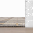 Sundara Modern Plaid Indoor/Outdoor Rug | Grey