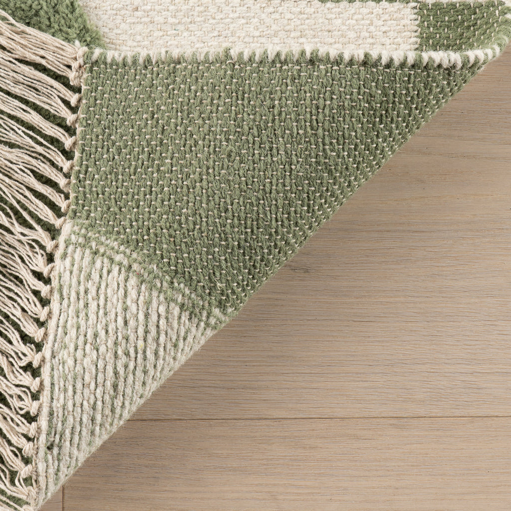 Monda Moroccan Bohemian Hand Woven Rug | Green