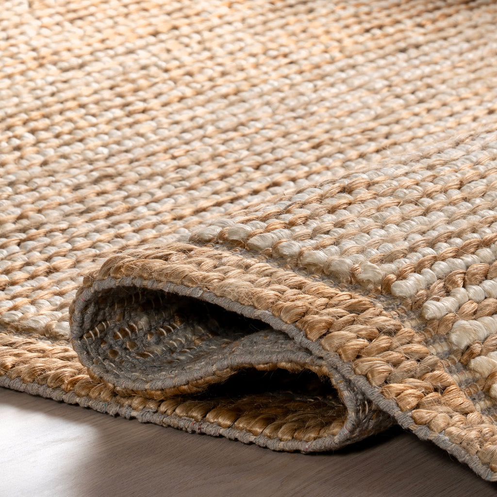 Ilse Bordered Hand Braided Jute Rug | Ivory