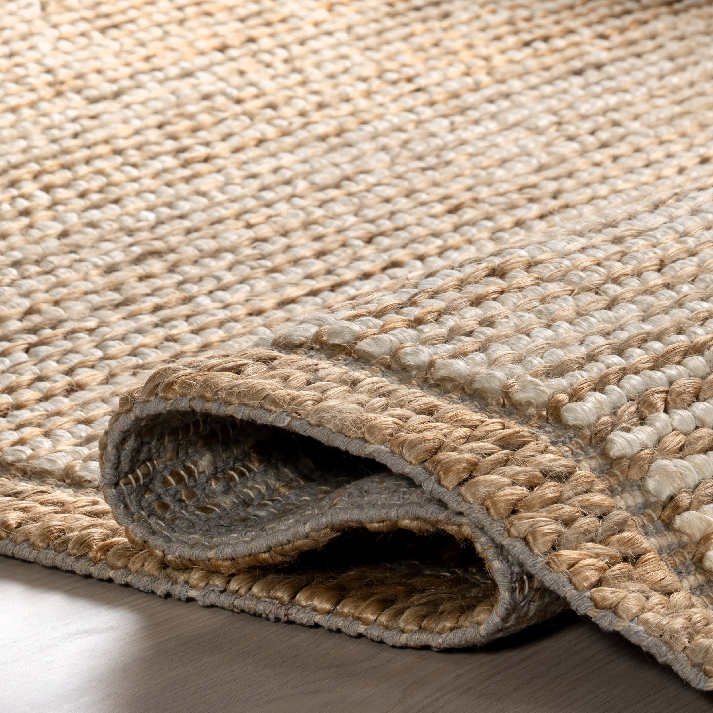 Ilse Bordered Hand Braided Jute Rug | Ivory