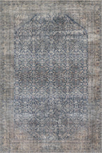Zella Vintage & Distressed Washable Rug | Blue