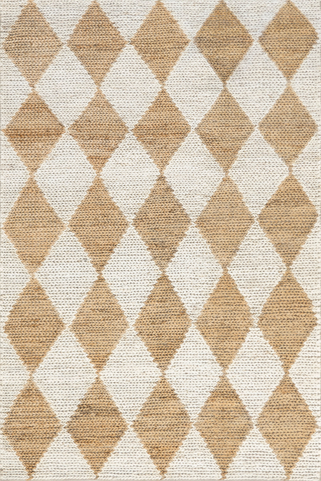 Deja Diamond Jute Trellis Rug | Natural