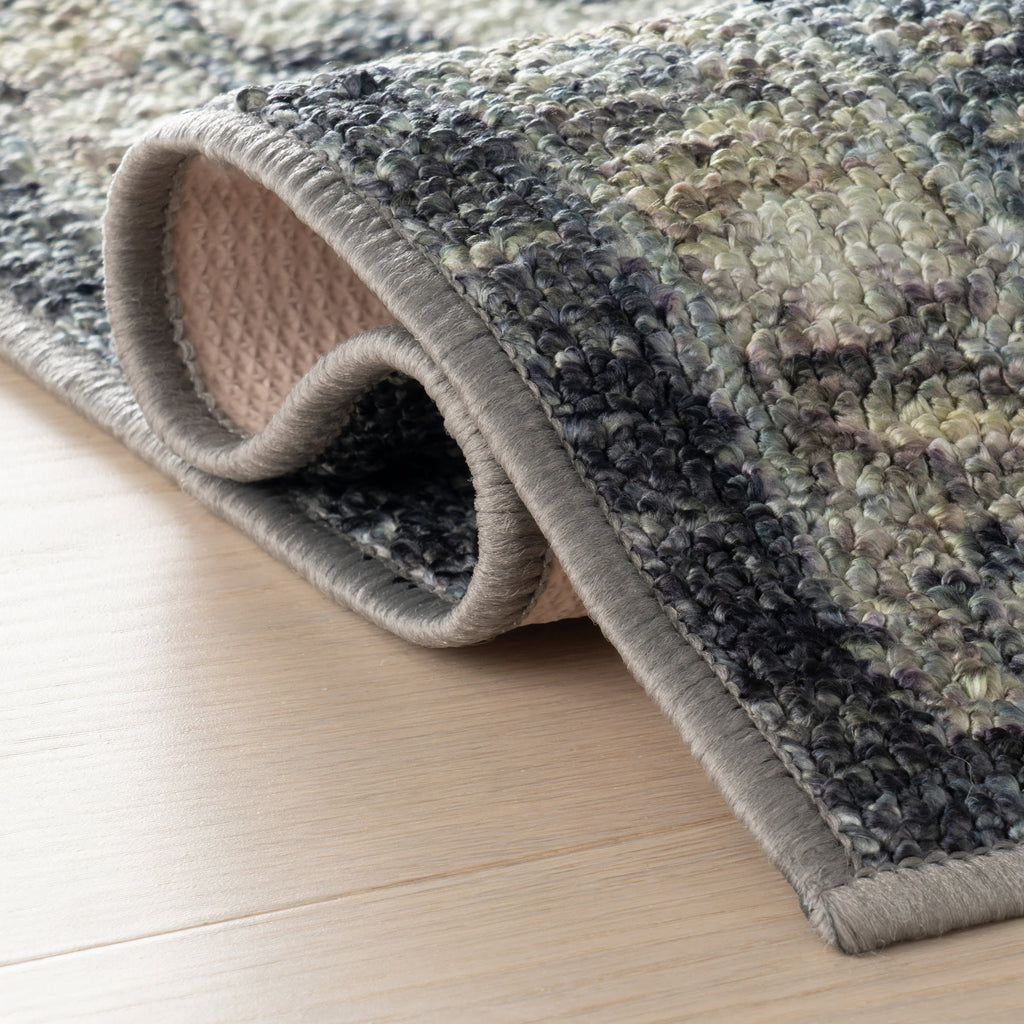 Calvaya Traditional Bordered Washable Rug | Blue