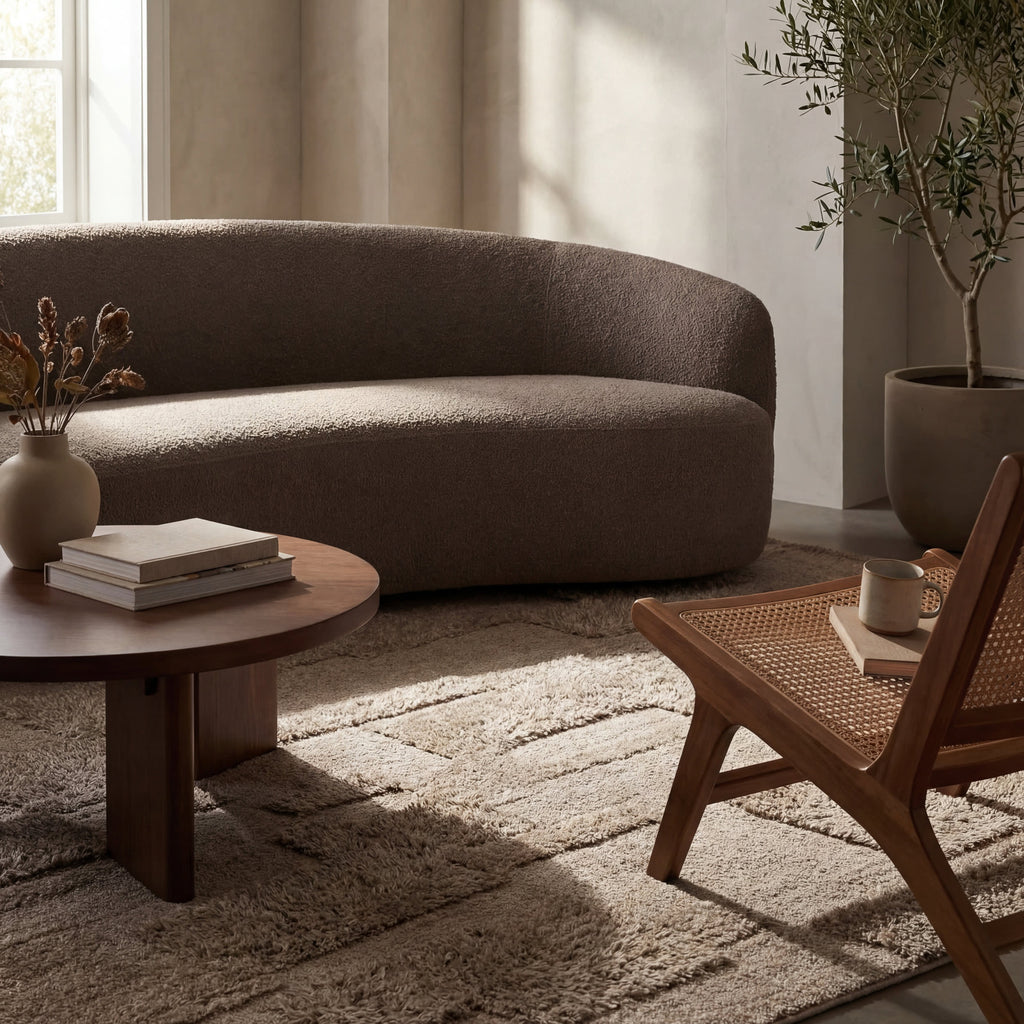 Sorvelle Modern Solid Wool Rug | Grey