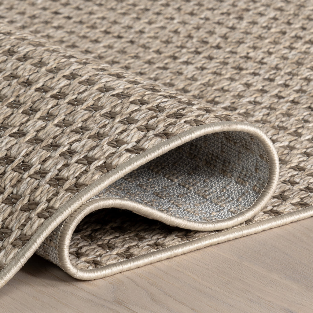 Alora Textured Geometric Indoor/Outdoor Rug | Neutral