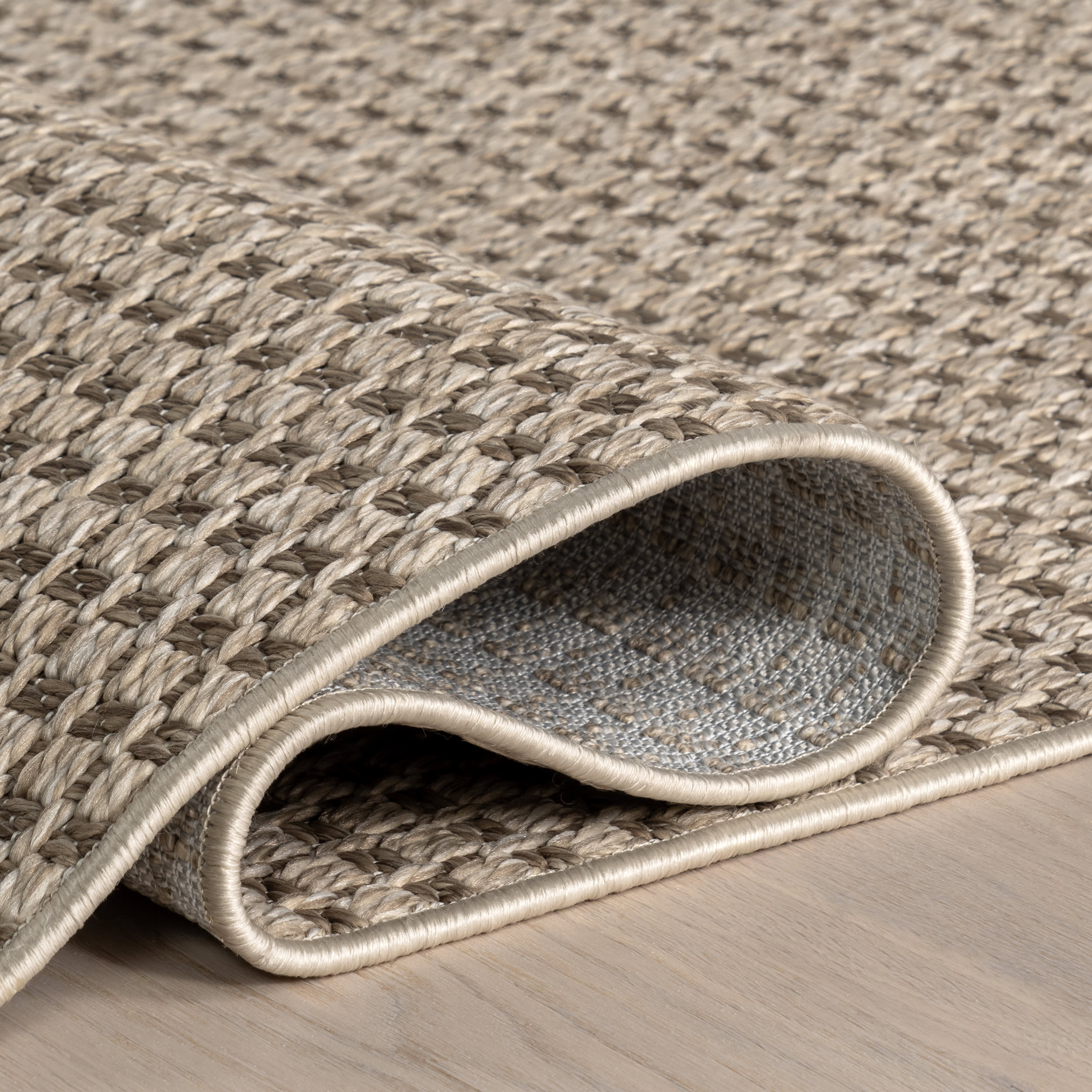 Alora Textured Geometric Indoor/Outdoor Rug | Neutral