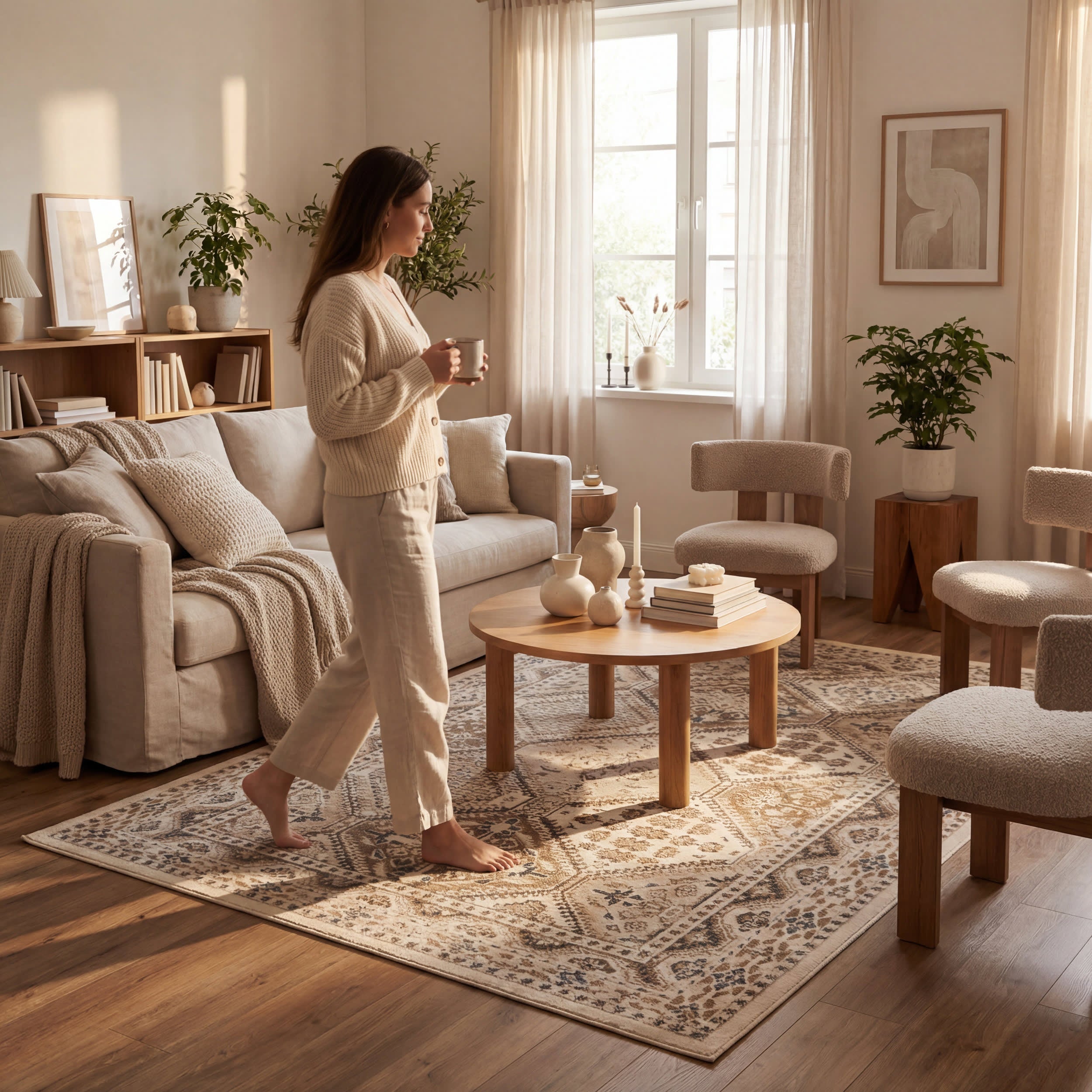 Melange Tiles Rug | Beige