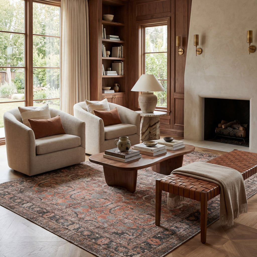 Red Bank Antiqued Jute-Blend Rug | Multicolor