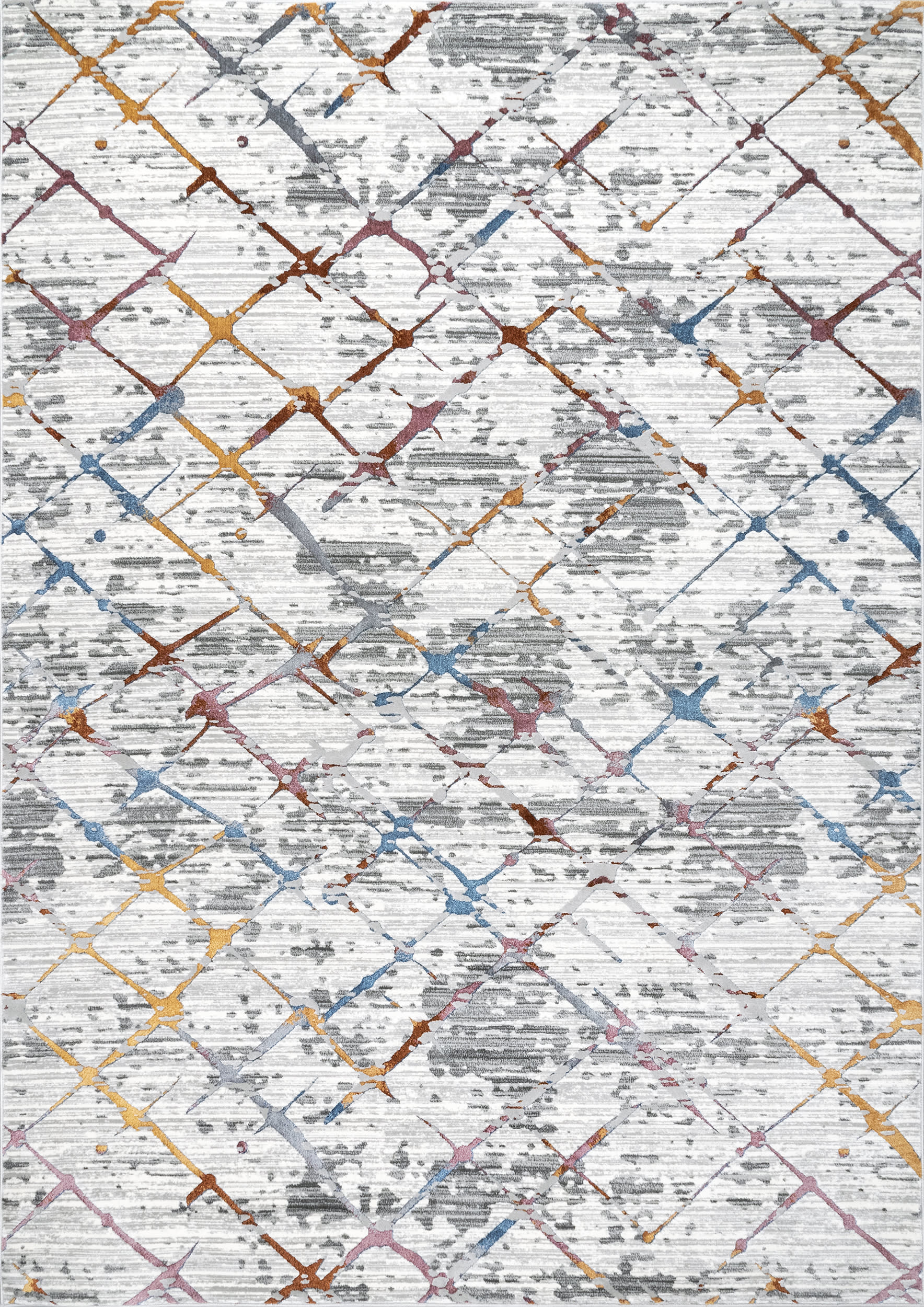 Striated Abstract Rug | Light Grey Main image