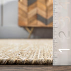 Cotton Solid Flatweave Rug | Tan