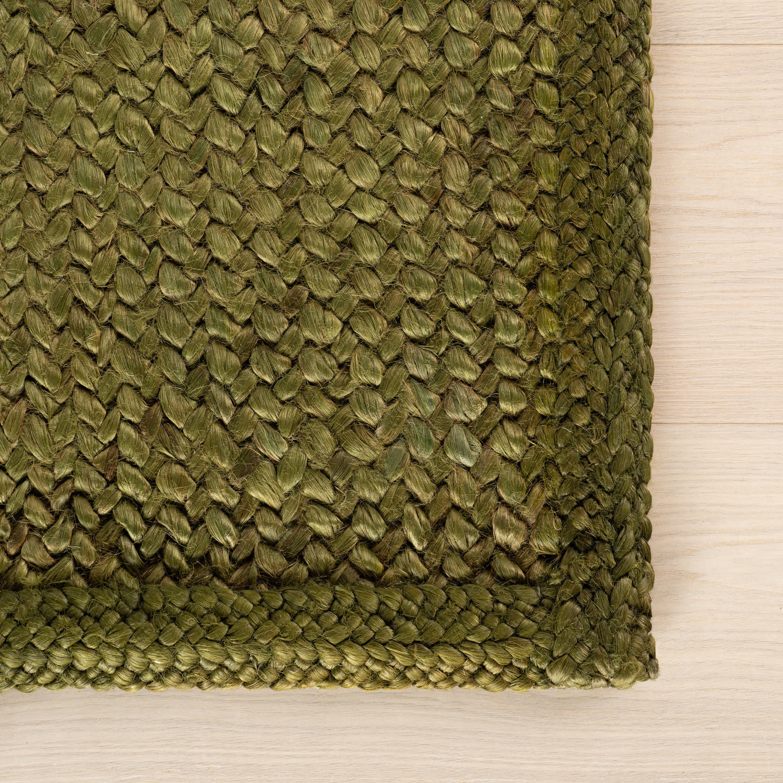 Thale Textured Handmade Jute Rug | Moss