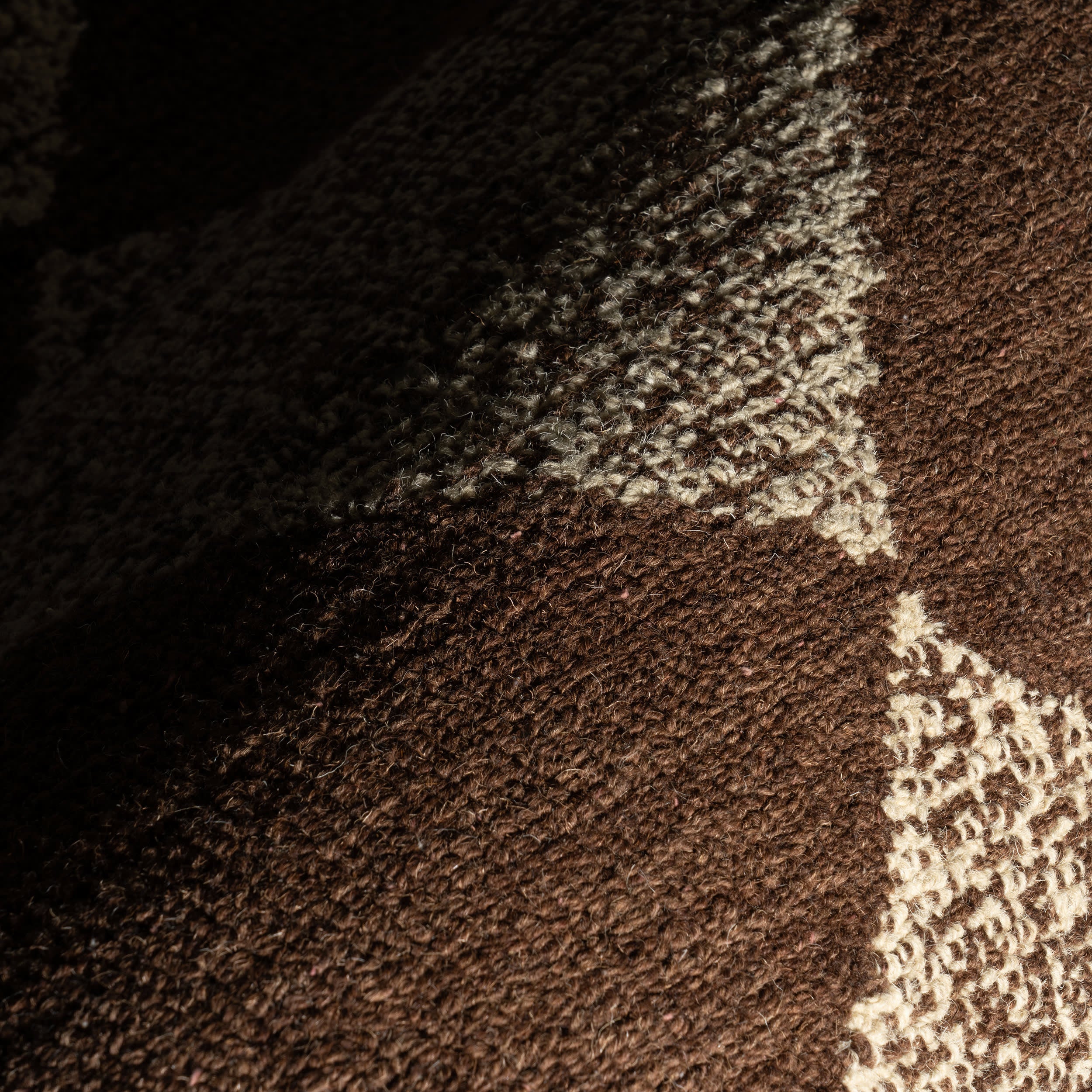 Tova Tufted Diamond Rug | Light Brown