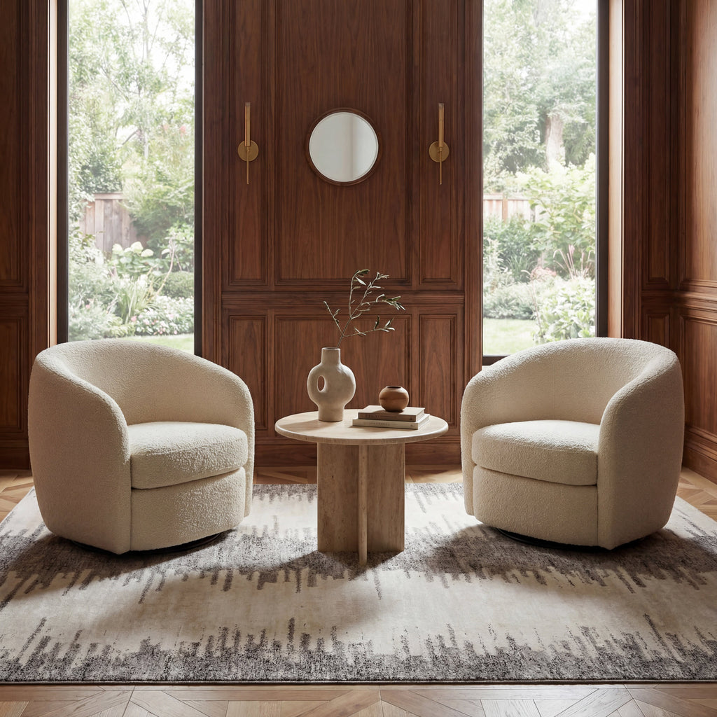 Fauzi Bohemian Washable Rug | Ivory