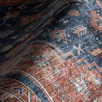 Daisy Spill Proof Washable Persian Rug | Brick