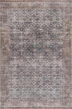 Delph Vintage & Distressed Washable Rug | Brown